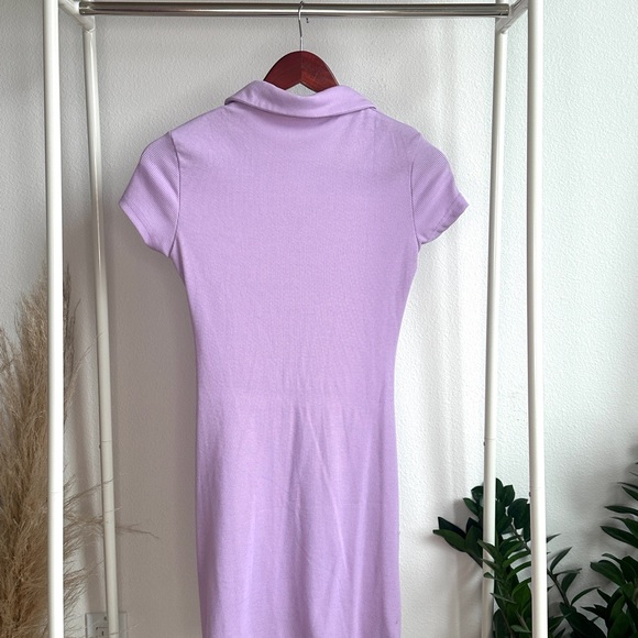 Purple Button Up Dress - Picture 3 of 3
